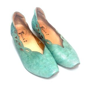 Think! Green Patterned Heels